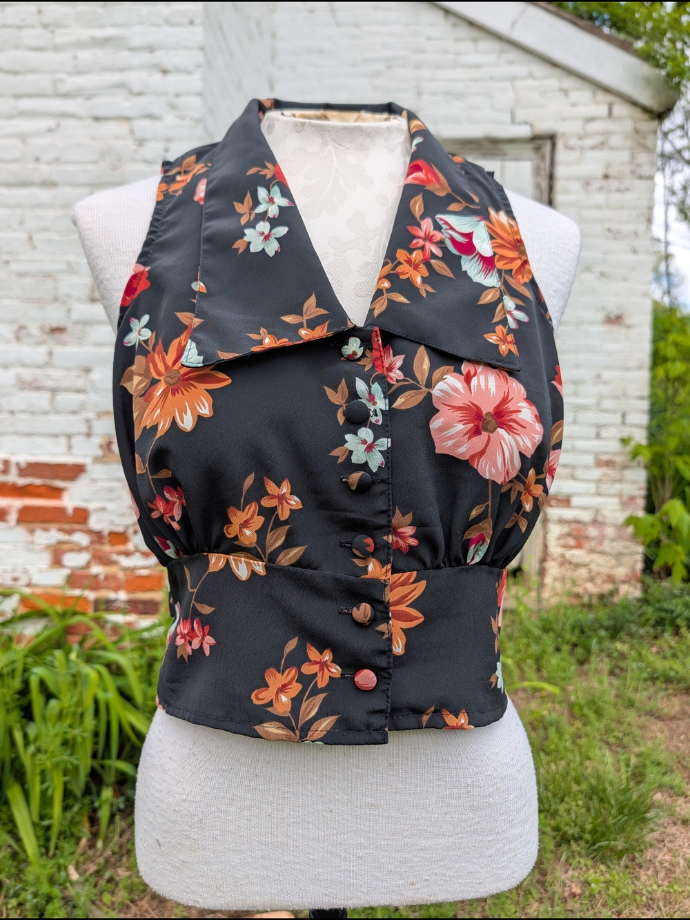 VTG Floral Tank Blouse